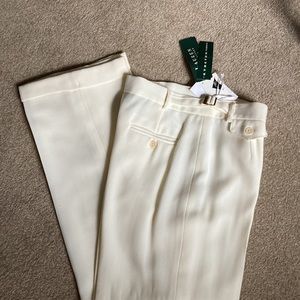 NWT- LAUREN by Ralph Lauren 8P cream dress pants, fully lined.